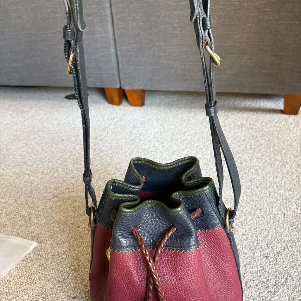 Vintage Dooney & Bourke Rainbow Teton Bucket Bag AWL Tri Color EUC - Picture 11 of 12